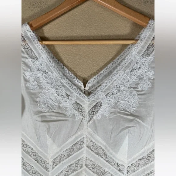 Karen Millen England Lace Cotton Blouse In Ivory - Picture 6 of 9